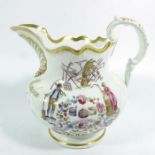 A Staffordshire porcelain harvest jug