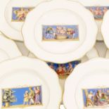 A set of eleven Meissen pictorial dessert plates, painted with vignettes of children