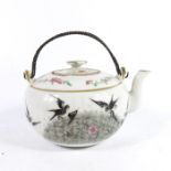 A Chinese famille rose teapot