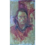 † Geoffrey Underwood (British, 1927-2000), Self Portrait, oil on board, signed, circa 1980, 61cm x 6