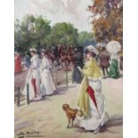 J. Soper (20th century), A pair of paintings depicting Parisian Street Scenes, oil on canvas, signed