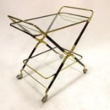 A bar trolley/bar cart,