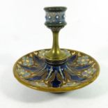 Frank Butler for Doulton Lambeth, a stoneware candlestick