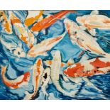 Clive Frederickson (20th/21st century), Koi Carp, oil on canvas, 90cm x 110cm, signed, unframed