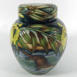 Sian Leeper for Moorcroft, an Otter ginger jar and cover