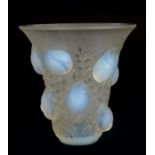 Rene Lalique, a Saint Francois glass vase