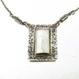 A Secessionist silver and mother of pearl necklace