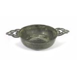 An 18th century pewter quaich