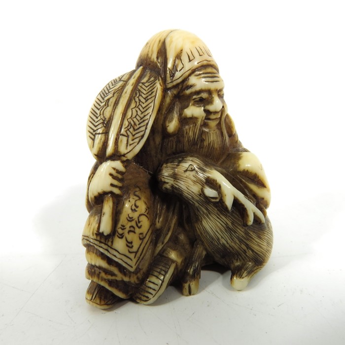 A 19th century Japanese ivory netsuke, Meiji