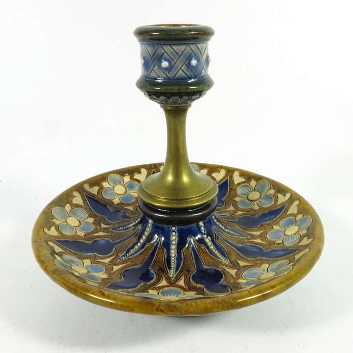 Frank Butler for Doulton Lambeth, a stoneware candlestick - Image 4 of 6