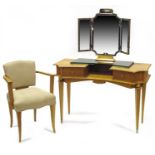An Art Deco dressing table and chair