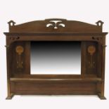 An Arts and Crafts overmantle mirror