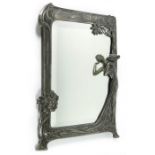 WMF, a Jugendstil silver plated mirror