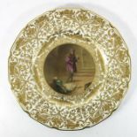 Leslie Johnson for Royal Doulton, a painted cabinet plate