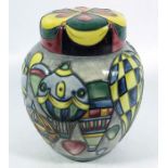 Jeanne McDougall for Moorcroft, a Ballons ginger jar and cover