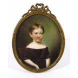 A 19th century portrait miniature on porcelain