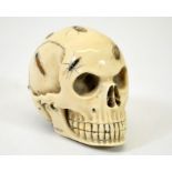 λ A 19th century Japanese Shibayama skull, Meiji