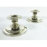 A pair of Art Deco Norwegian silver candlesticks