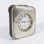 An Edwardian silver cased Goliath watch