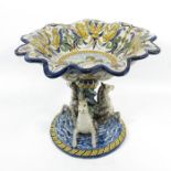 A faience tazza, possibly 18th century