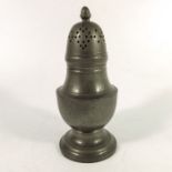 A large pewter shaker