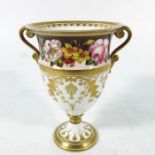 A Gregory for Royal Crown Derby, a twin handled pedestal cup