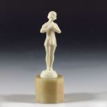 Louis Sosson, an Art Deco ivory figure of a bather