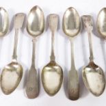 A set of ten George IV Scottish Provincial silver teaspoons, Charles Murray, Perth