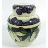 Anji Davenport for Moorcroft, a Juneberry ginger jar and cover