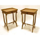 A pair of occasional tables