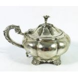 A William IV silver melon shaped mustard pot, John, Henry and Charles Lias