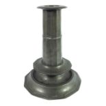 A Charles II large pewter candlestick