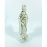 A Chinese Blanc de Chine figure of Guanyin