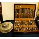 Cased set of Arthur Price flatware, coasters and p