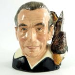 A Royal Doulton small character jug, Sir Stanley Matthews, silver and gold highlights colourway, not