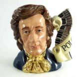 A Royal Doulton large character jug, Chopin, silver and gold highlights colourway, Property of Royal