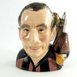 A Royal Doulton small character jug, Sir Stanley Matthews, silver and gold highlights colourway, Pro
