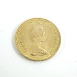 Elizabeth II, gold sovereign, 1974