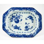 A Chinese blue and white dish, 18th century