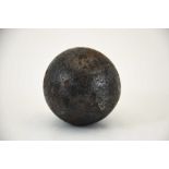 A large saker cannonball, possibly English Civil War era, approx 9cm wide, note: found in a field ne