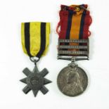 South Africa medal pair: Private T. West, Lincolnshire Regiment, Ashanti Star 1896; Queen's South Af