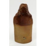 A Doulton & Watts salt glazed stoneware reform flask of Lord Brougham, circa 1840, 17.5cm high