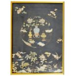 A Chinese embroidered panel, probably 18th century