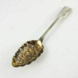 A George III Scottish silver berry spoon, Edinburgh 1812