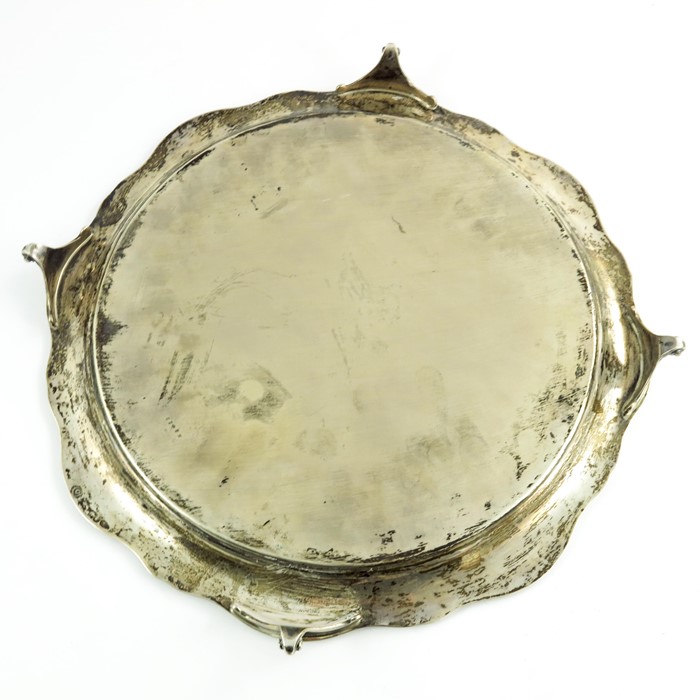 A large George V silver salver, James Deakin and Sons - Image 4 of 5