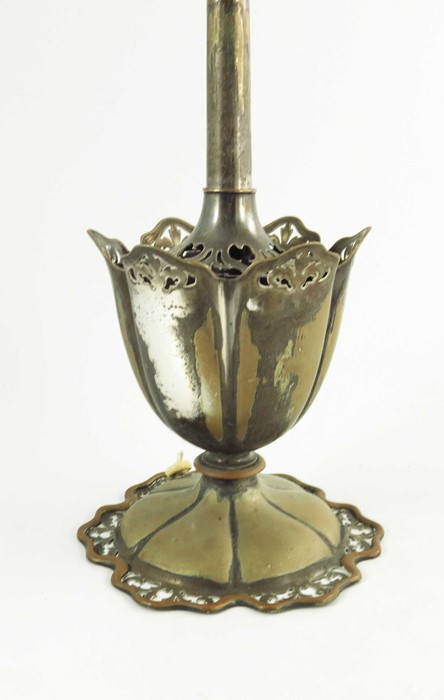 An Edwardian silver plated table lamp, Elkington and Co. - Image 3 of 7