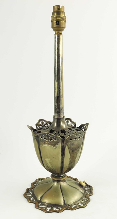 An Edwardian silver plated table lamp, Elkington and Co. - Image 4 of 7