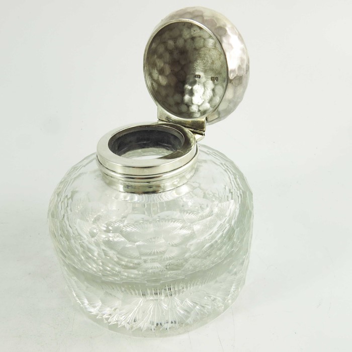 A Victorian silver and glass inkwell, Sampson Mordan and Co. - Image 4 of 4