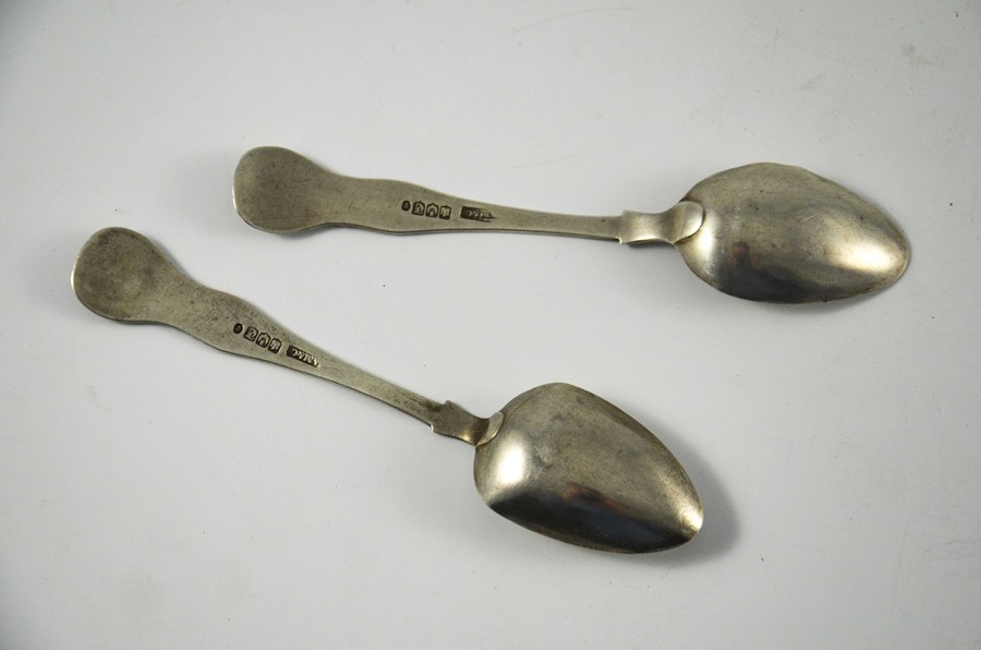A pair of Victorian Scottish silver Kings pattern teaspoons - Image 2 of 2