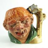 A Royal Doulton large character jug, Quasimodo, silver and gold highlights colourway, Property of Ro